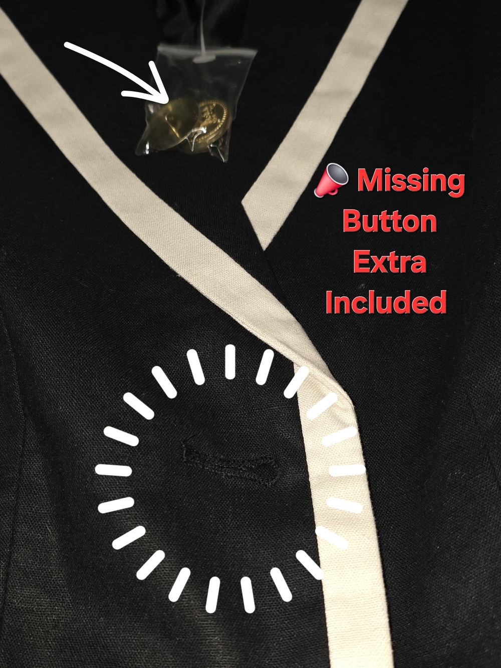📣 Chadwick's Ink Navy & White  Jacket Notch Collar Hidden Pockets Size 8 NEW 😍 - Picture 6 of 6